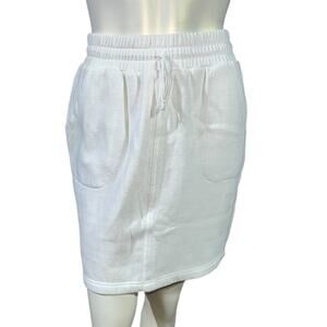 Tarazzia White Sweatshirt Skirt  90s Vintage
